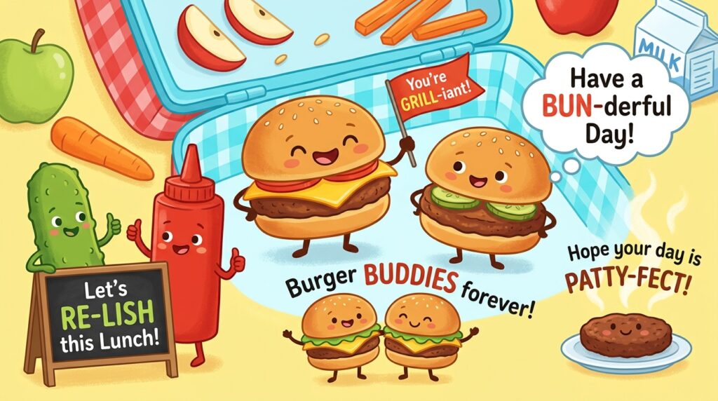 π§ Burger Puns for Kids (Lunchbox-Friendly)