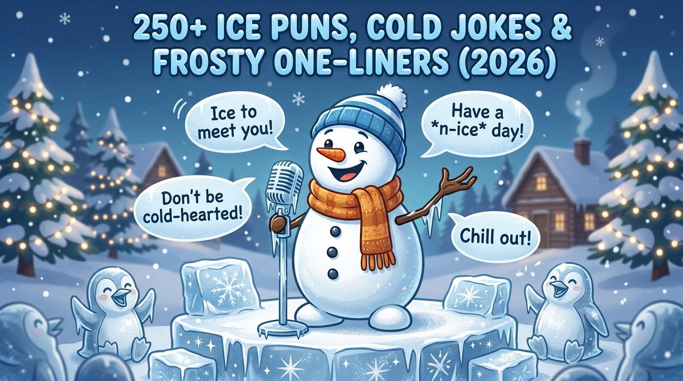 250+Ice Puns, Cold Jokes & Frosty One-Liners (2026)