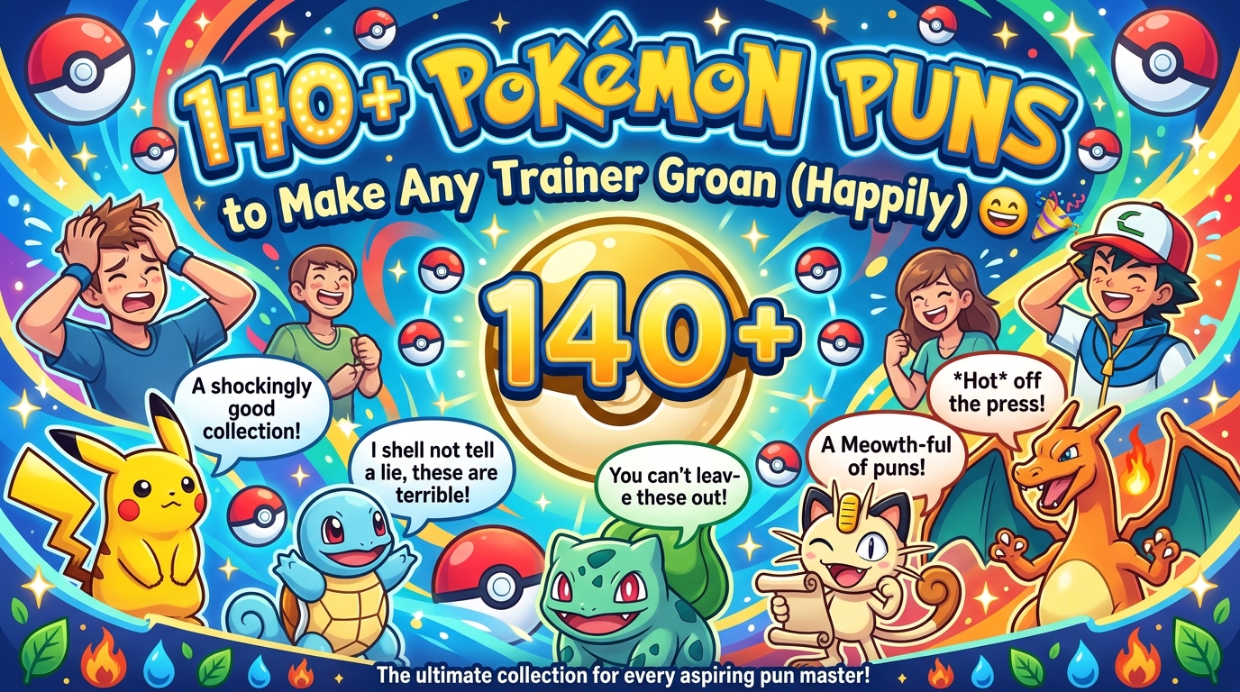140+ Pokémon Puns to Make Any Trainer Groan (Happily) 😄🎉