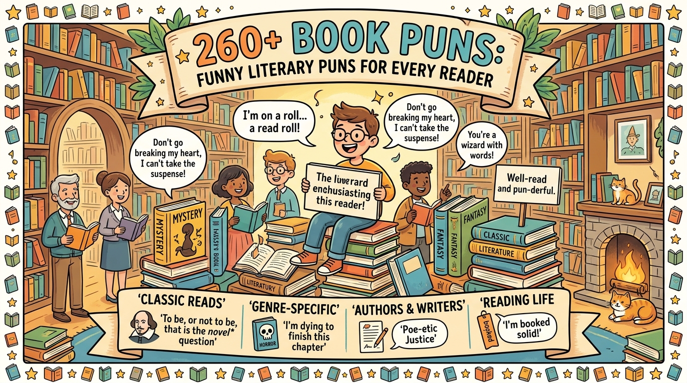 260+ Book Puns: Funny Literary Puns for Every Reader