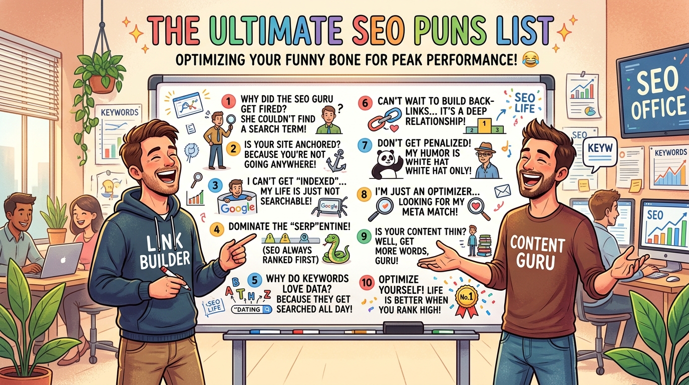 The Ultimate SEO Puns List: Optimizing Your Funny Bone for Peak Performance 😂